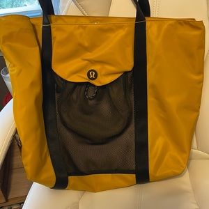 lululemon athletica Mustard Yellow and Black Tote